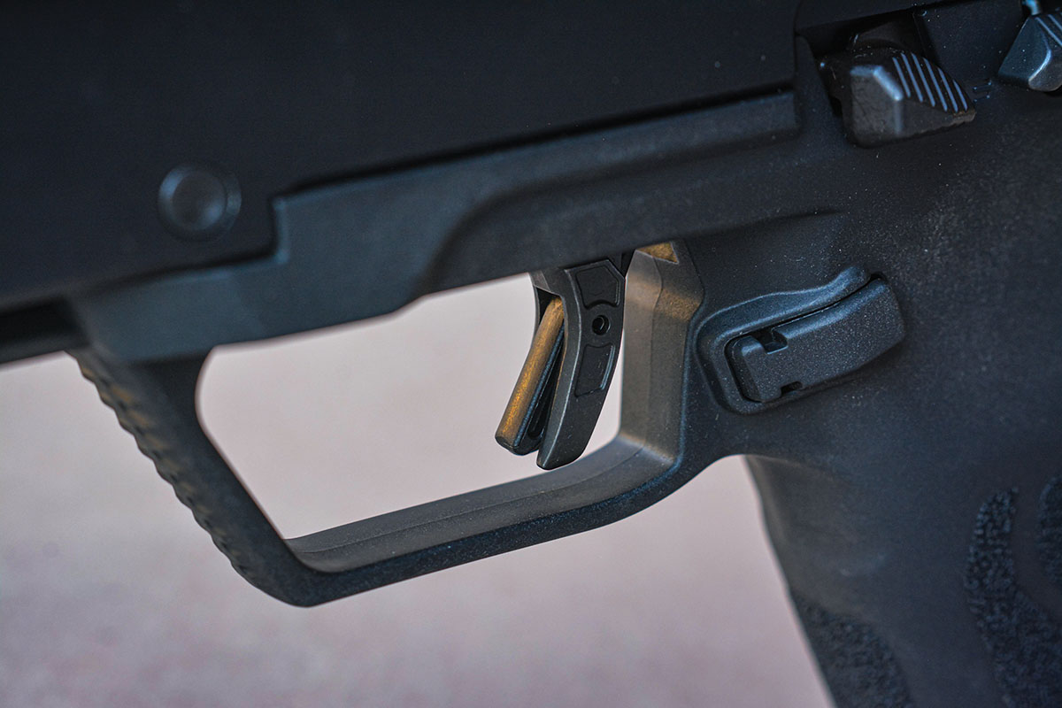 The trigger features a blade that adds to the overall safety of the LC Carbine.